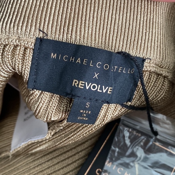 Michael Costello x REVOLVE Alessa Pants in Gold Size S NWT - Picture 5 of 10